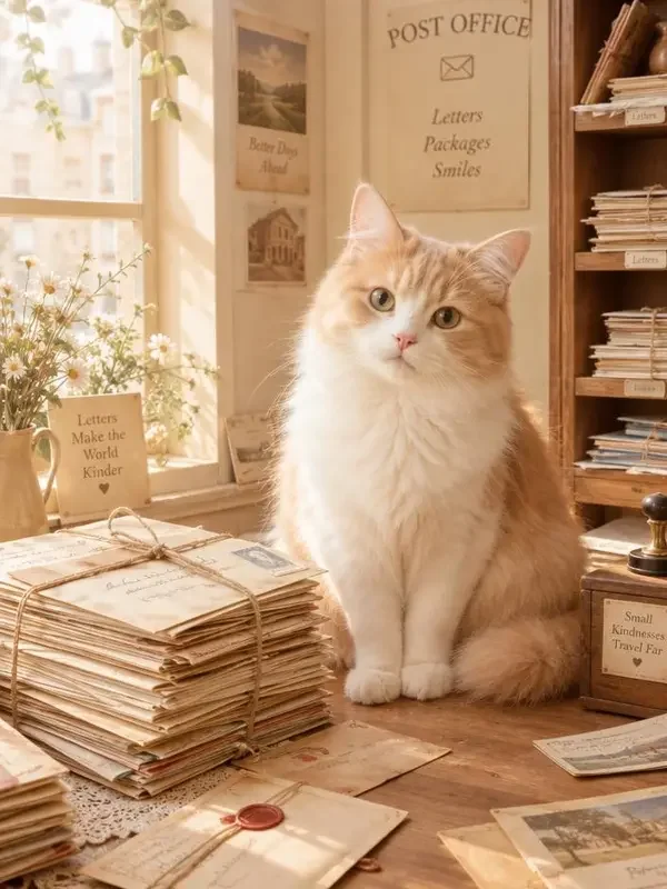 短剧《猫咪邮局》封面海报